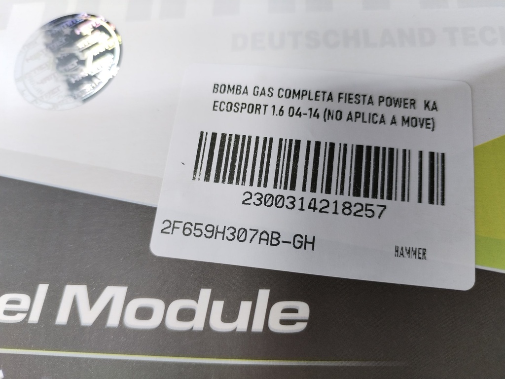 BOMBA GAS COMPLETA FIESTA POWER KA ECOSPORT 1.6 04-14 (NO APLICA A MOVE) - Vista 9
