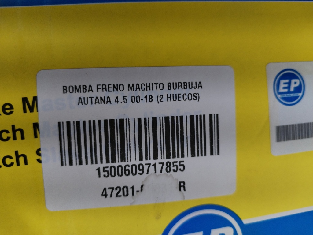 BOMBA FRENO MACHITO BURBUJA AUTANA 4.5 00-18 (2 HUECOS) - Vista 8