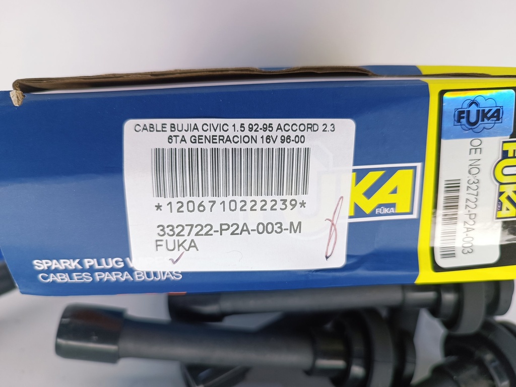 CABLE BUJIA CIVIC 1.5 92-95 ACCORD 2.3 6TA GENERACION 16V 96-00 - Vista 3