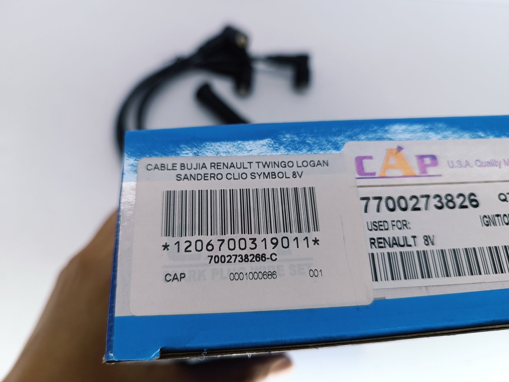 CABLE BUJIA RENAULT TWINGO LOGAN SANDERO CLIO SYMBOL 8V - Vista 4