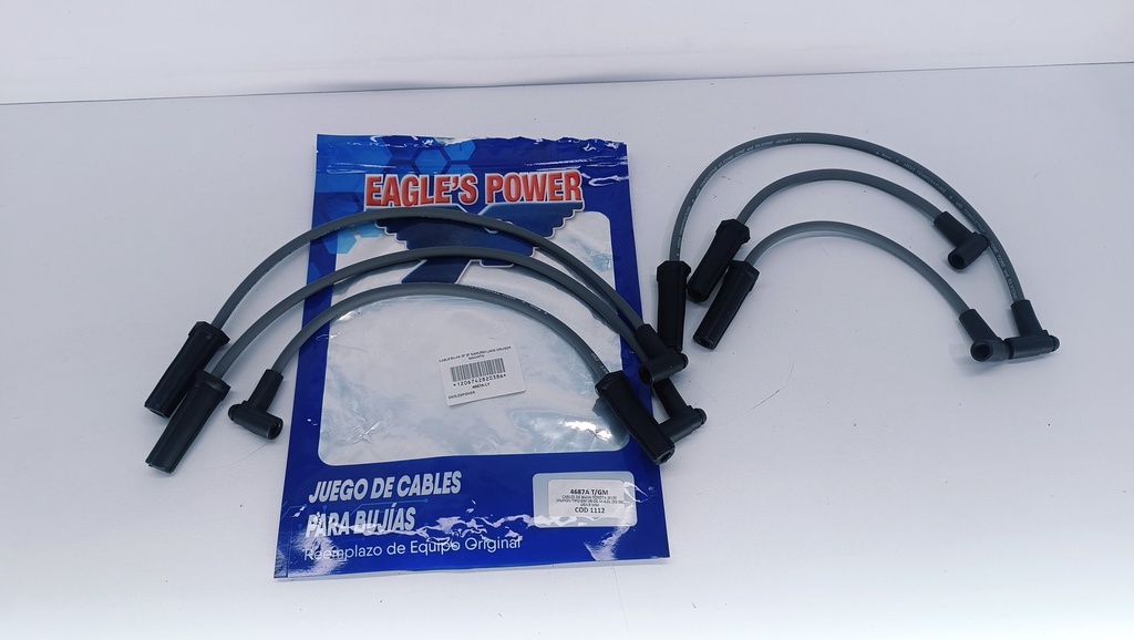 CABLE BUJIA V6 2F 3F TIPO GM USA 8 MM CON TAPA - Vista 1