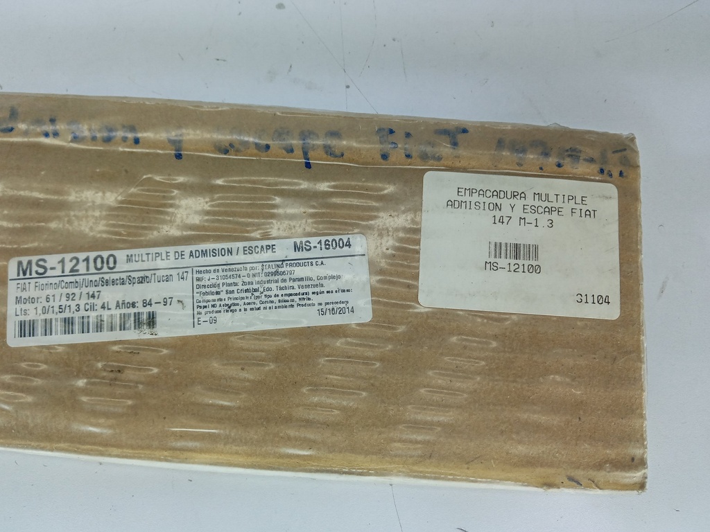 EMPACADURA MULTIPLE ADMISION FIAT 147 1.3 - Vista 1