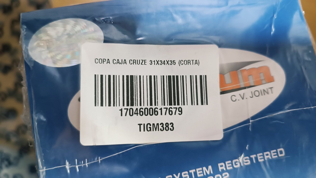 COPA CAJA CRUZE 31X34X35 (CORTA) - Vista 6