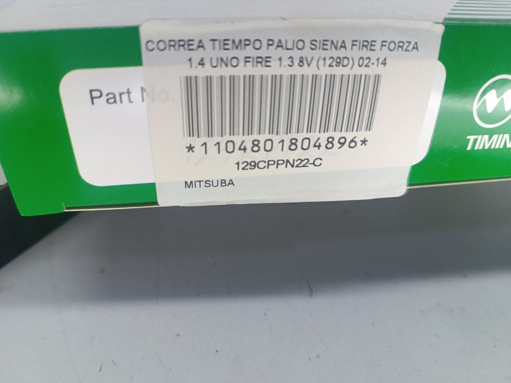 CORREA TIEMPO PALIO SIENA FIRE FORZA 1.4 UNO FIRE 1.3 8V (129D) 02-14 - Vista 3