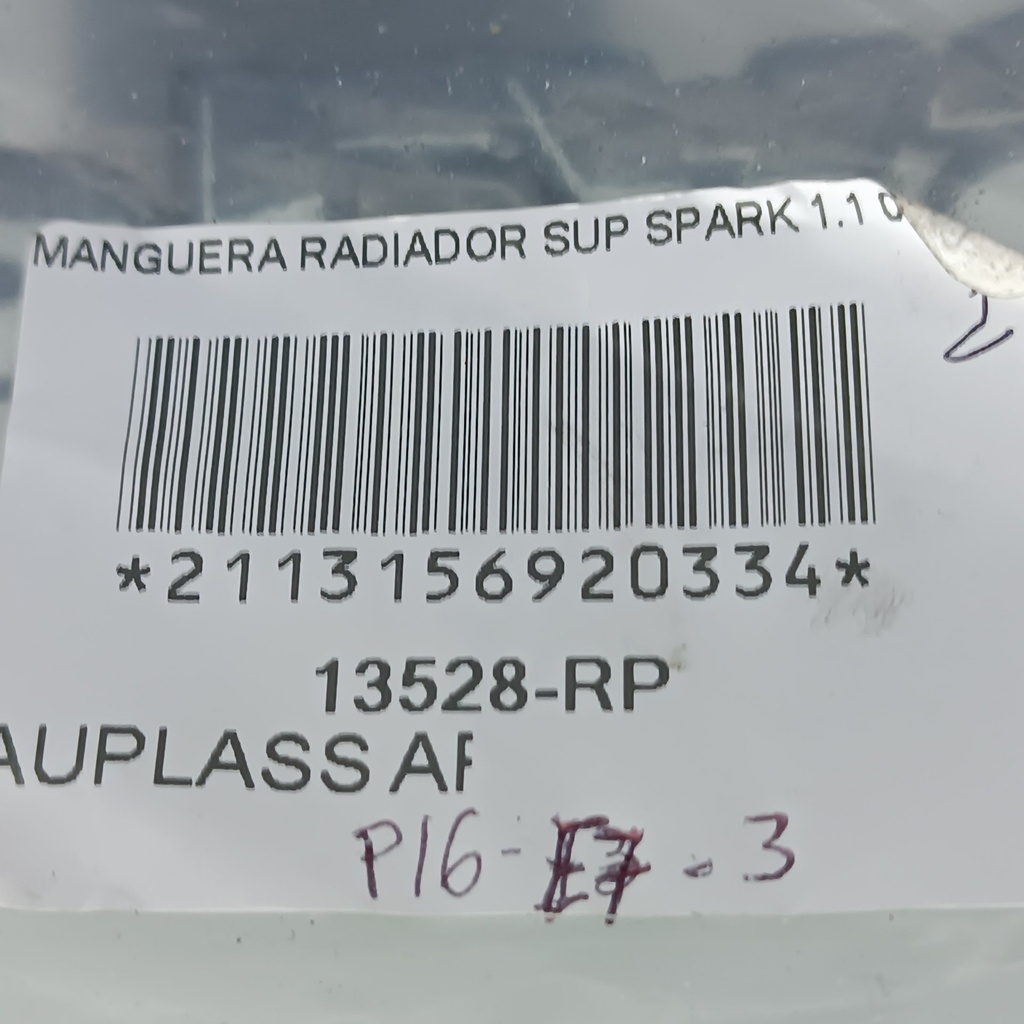 MANGUERA RADIADOR SUP SPARK 1.1 04-07 - Vista 7