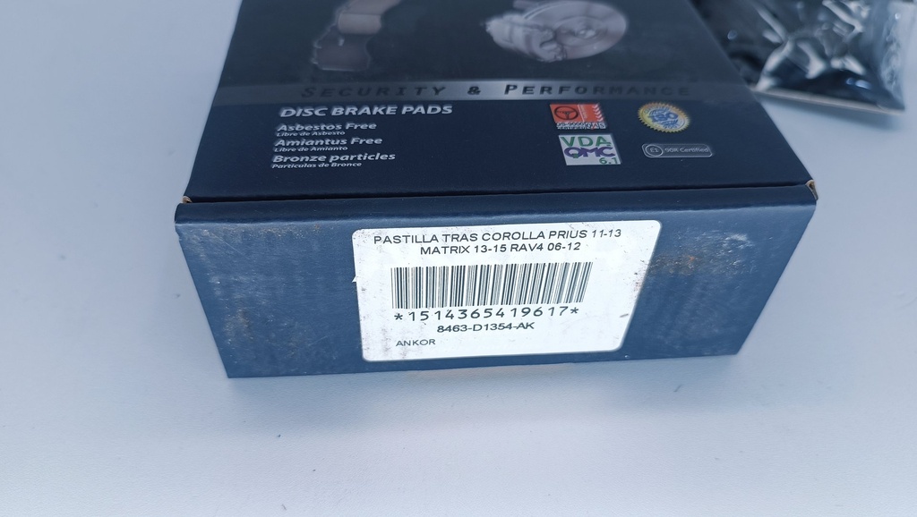 PASTILLA TRAS COROLLA PRIUS 11-13 MATRIX 13-15 RAV4 06-12 - Vista 5