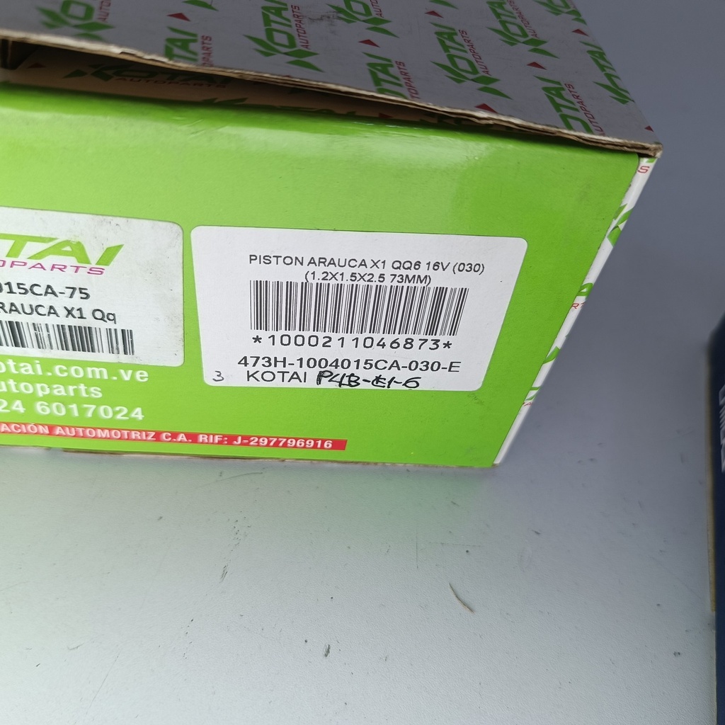 PISTON ARAUCA X1 QQ6 16V (030) (1.2X1.5X2.5 73MM) - Vista 5