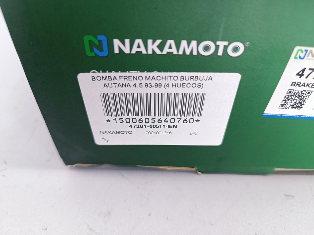 BOMBA FRENO MACHITO BURBUJA AUTANA 4.5 93-99 (4 HUECOS) - Vista 5