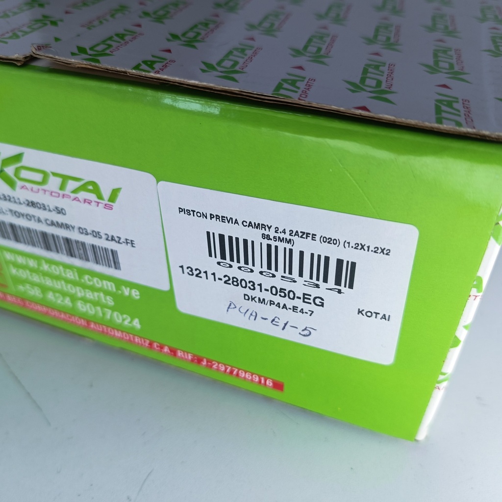 PISTON PREVIA CAMRY 2.4 2AZFE (020) (1.2X1.2X2 88.5MM) - Vista 8