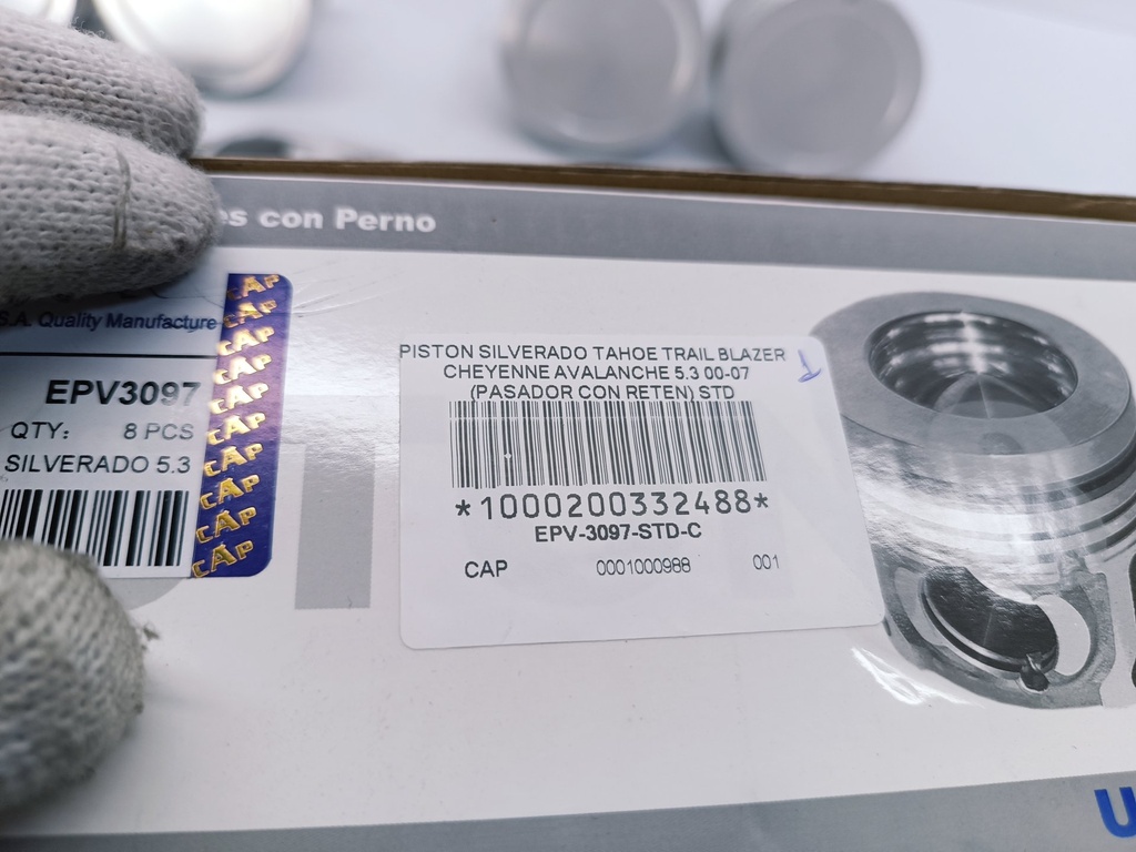 PISTON SILVERADO TAHOE TRAIL BLAZER CHEYENNE AVALANCHE 5.3 07-UP (PASADOR CON RETEN) 020 (1.5X1.5X3 96MM) - Vista 8
