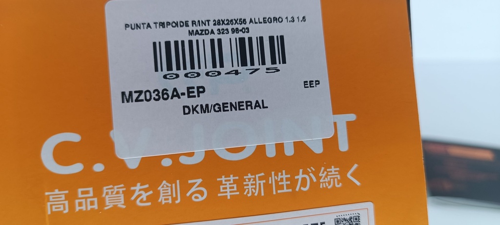 PUNTA TRIPOIDE R/INT 28X26X56 ALLEGRO 1.3 1.6 MAZDA 323 98-03 - Vista 7