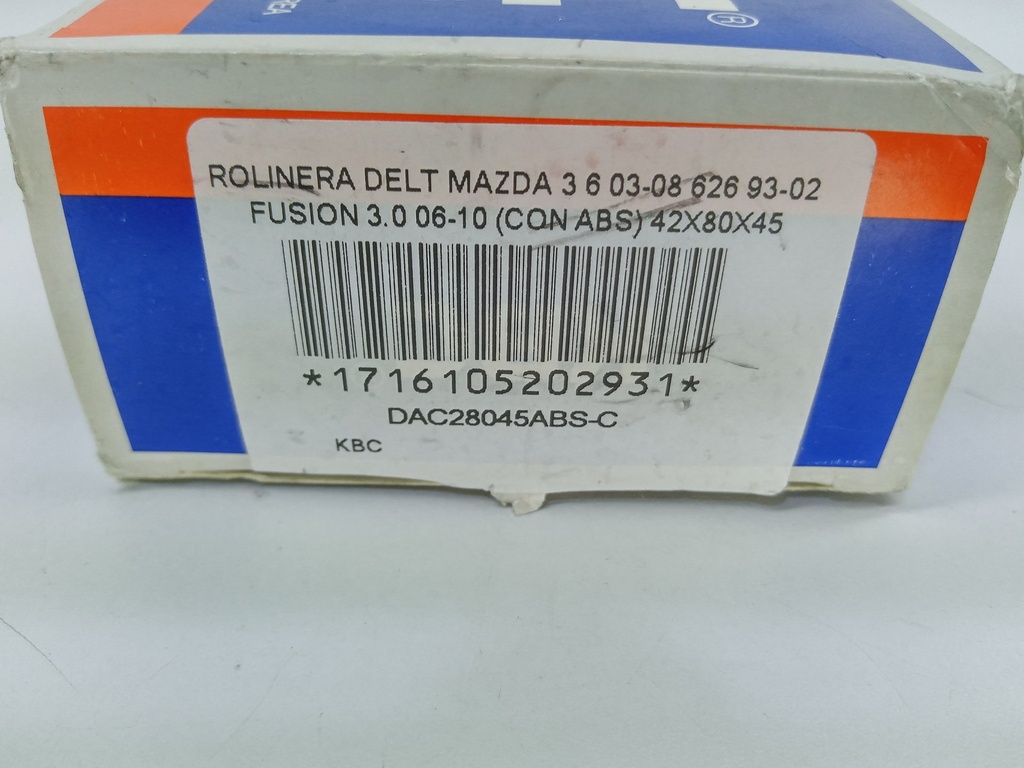ROLINERA DELT MAZDA 3 6 03-08 626 93-02 FUSION 3.0 06-10 (CON ABS) 42X80X45 - Vista 5