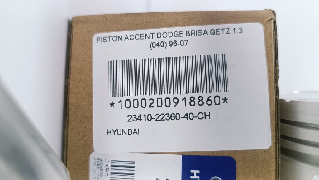 PISTON ACCENT DODGE BRISA GETZ 1.3 (STD) 96-07 (1.5X1.5X3 71.5MM) - Vista 9