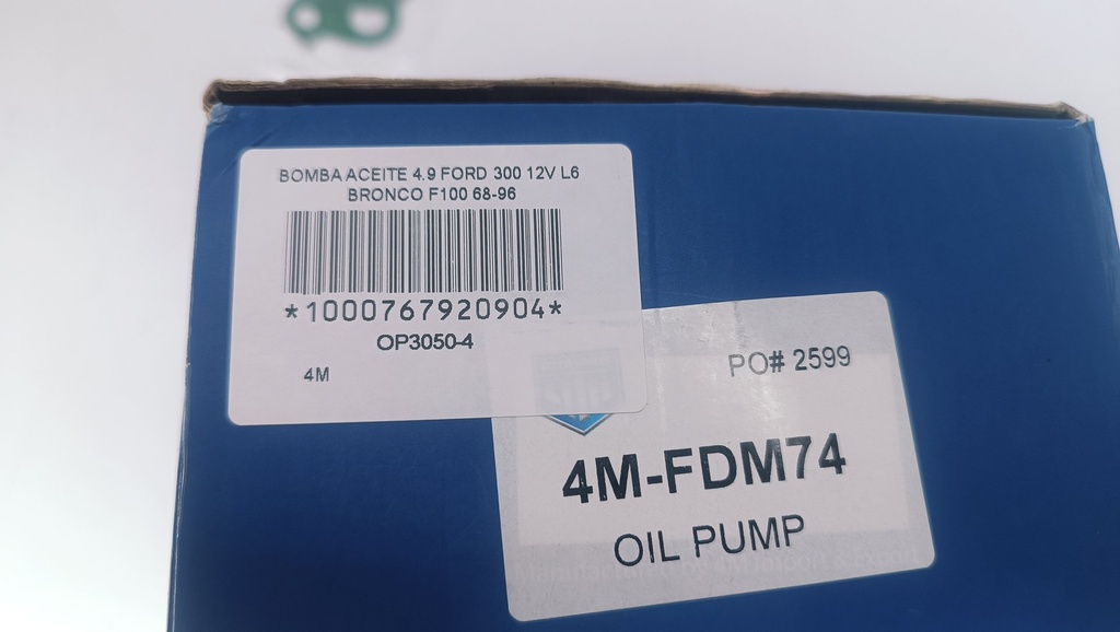 BOMBA ACEITE 4.9 FORD 300 12V L6 BRONCO F100 68-96 - Vista 5