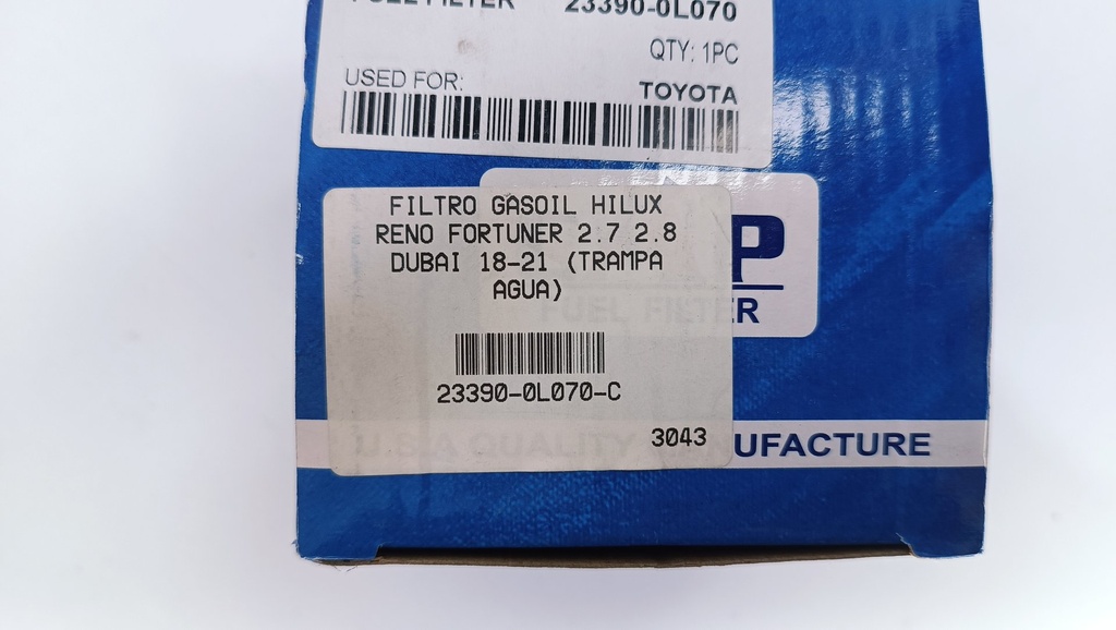 FILTRO GASOIL HILUX RENO FORTUNER 2.7 2.8 DUBAI 18-21 - Vista 5