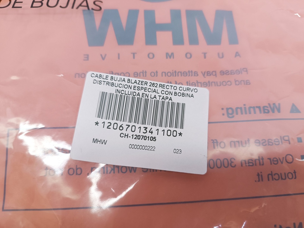 CABLE BUJIA BLAZER 262 RECTO CURVO 90-94 262 4.3 TBI - Vista 5