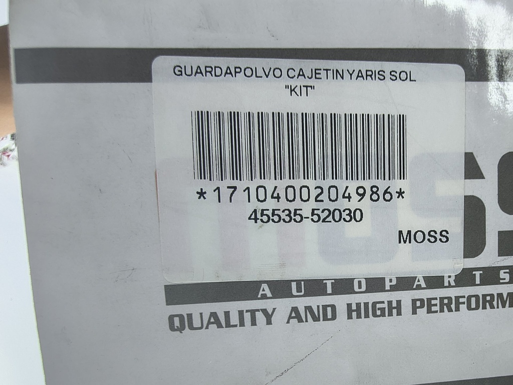 GUARDAPOLVO CAJETIN YARIS SOL "KIT" - Vista 2
