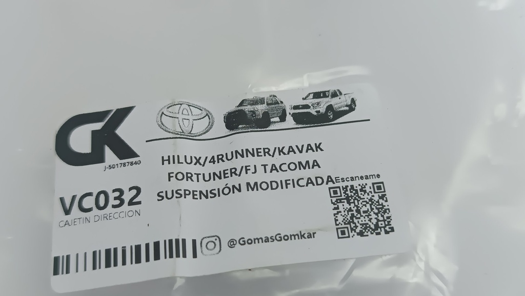 GUARDAPOLVO CAJETIN DIRECCION EXTRA LARGO 4RUNNER FORTUNER KAVAK TACOMA - Vista 3