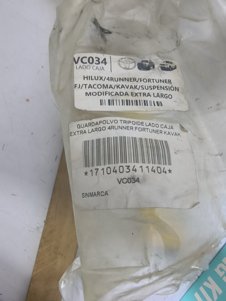 GUARDAPOLVO TRIPOIDE LADO CAJA EXTRA LARGO 4RUNNER FORTUNER KAVAK TACOMA - Vista 2