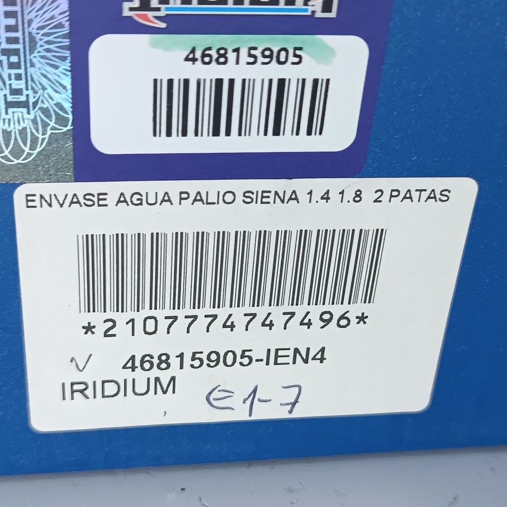 ENVASE AGUA PALIO SIENA 1.4 1.8 2 PATAS - Vista 6