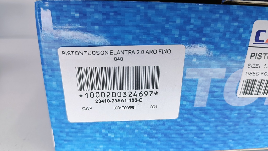 PISTON TUCSON ELANTRA 2.0 ARO FINO 040 (1.2X1.2X2 82MM) - Vista 5