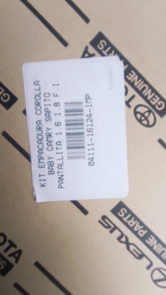 KIT EMPACADURA COROLLA BABY CAMRY 1.6 1.8 94-02 SAPITO PANTALLITA INYECCION 93-02 - Vista 10