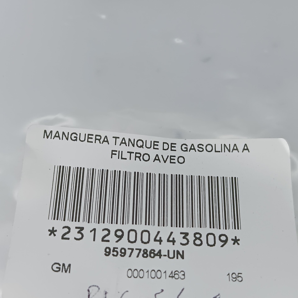MANGUERA TANQUE DE GASOLINA A FILTRO AVEO - Vista 9