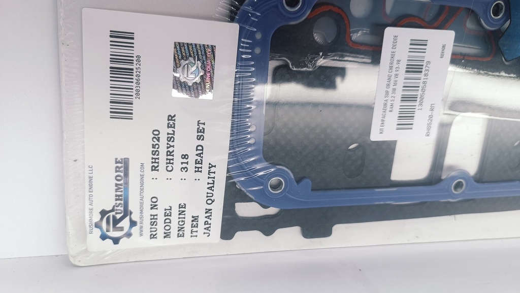 KIT EMPACADURA SUP GRAND CHEROKEE DODGE RAM 5.2 318 16V V8 93-98 - Vista 1