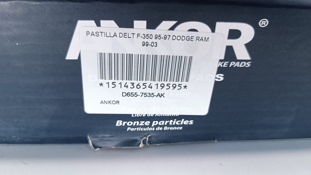 PASTILLA DELT F-350 95-97 DODGE RAM 99-03 - Vista 4