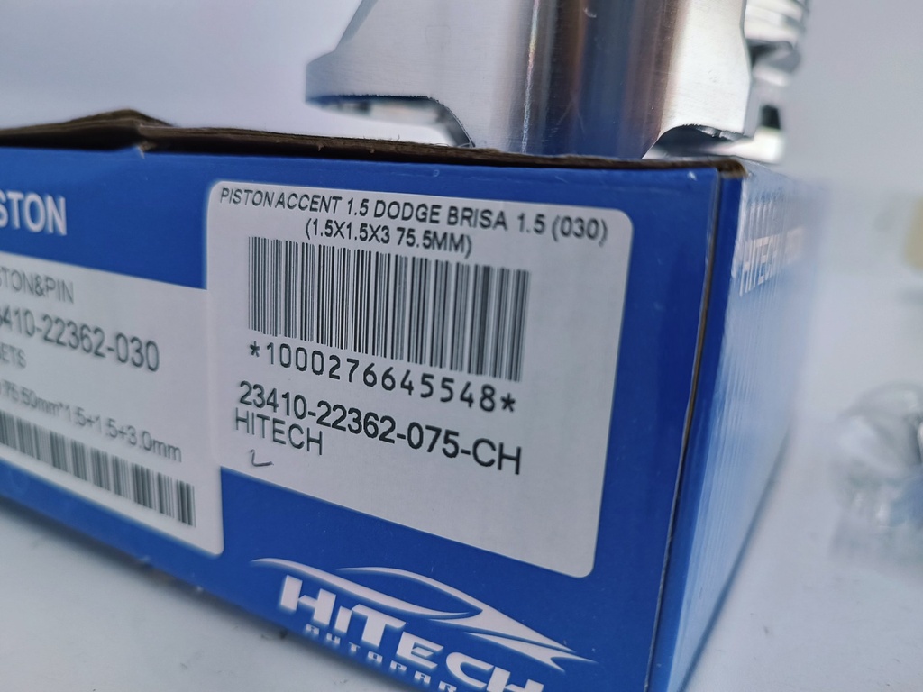PISTON ACCENT 1.5 DODGE BRISA 1.5 (030) (1.5X1.5X3 75.5MM) - Vista 3