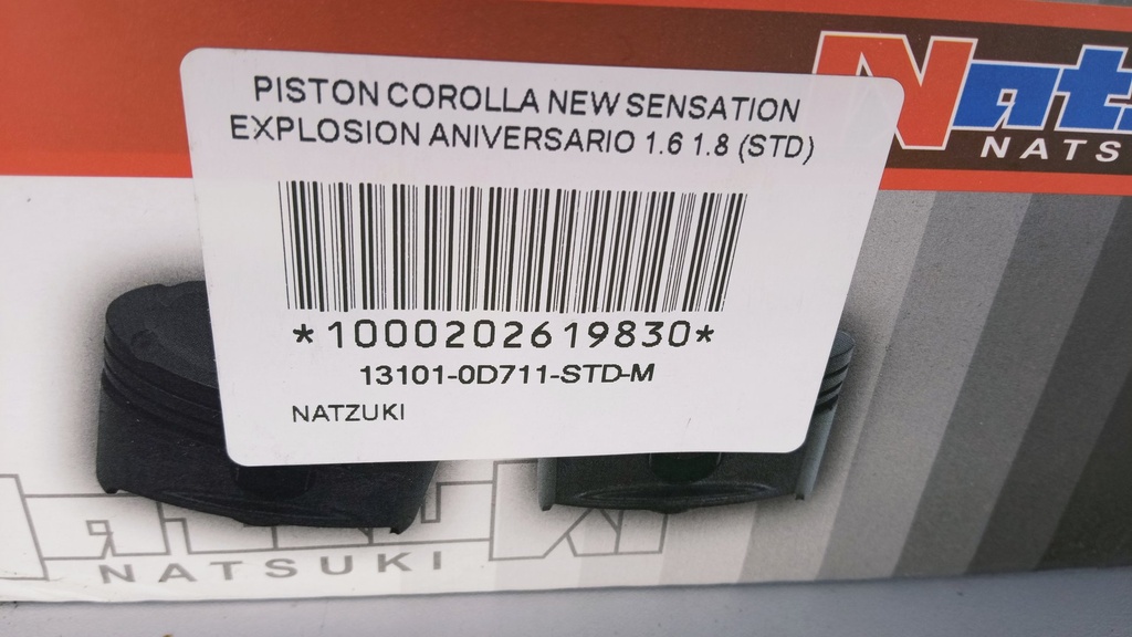 PISTON COROLLA NEW SENSATION EXPLOSION ANIVERSARIO 1.6 1.8 (STD) (03-14) (1.2X1.2X3 79MM) - Vista 8