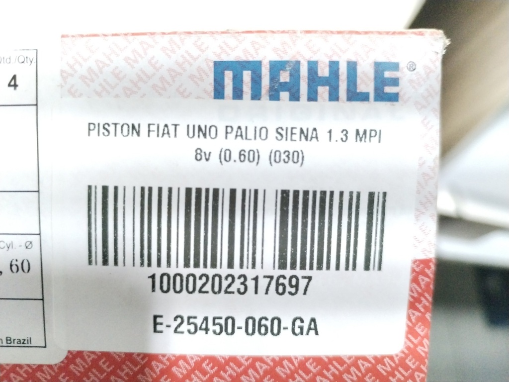 PISTON FIAT UNO PALIO SIENA 1.3 MPI 8v (0.40) (020) (1.5X1.5X3 76MM) - Vista 5