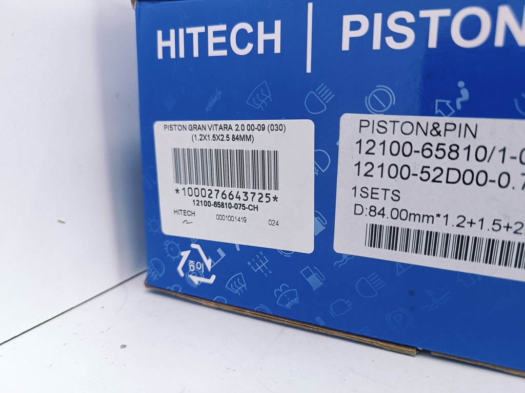 PISTON GRAN VITARA 2.0 00-09 (STD) (1.2X1.5X2.5 84MM) - Vista 3