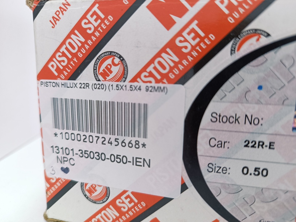 PISTON HILUX 22R (020) (1.5X1.5X4 92MM) - Vista 3