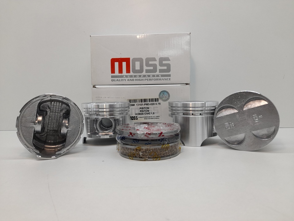 PISTON HONDA CIVIC 1.5 92-95 (040) (1.2X1.5X4 75MM) CON ANILLO - Vista 2