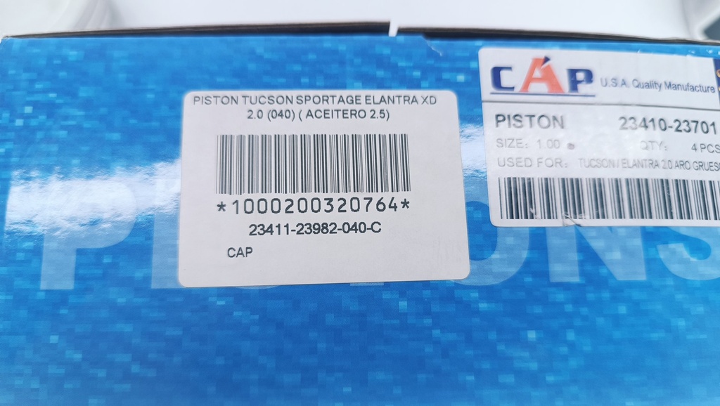 PISTON TUCSON SPORTAGE ELANTRA XD 2.0 (040) ( ACEITERO 2.5) - Vista 5