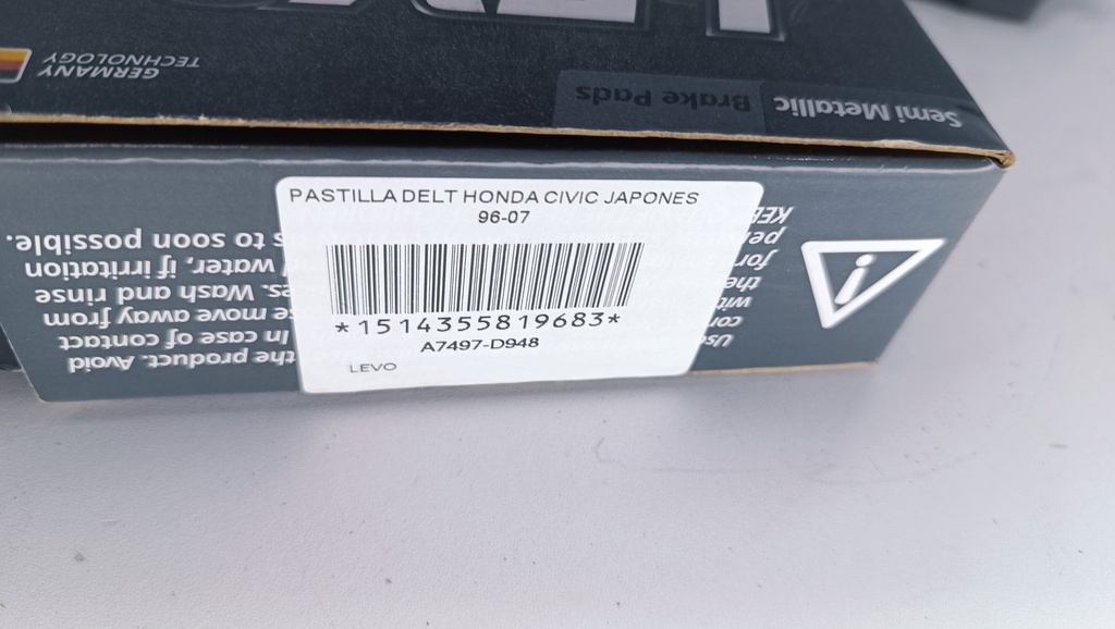 PASTILLA DELT HONDA CIVIC JAPONES 96-07 - Vista 4