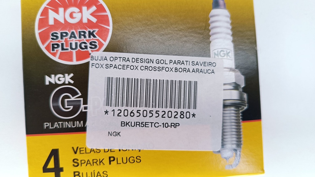 BUJIA OPTRA DESIGN GOL PARATI SAVEIRO FOX SPACEFOX CROSSFOX BORA ARAUCA TIGGO ORINOCO X1 3 ELECTRODOS - Vista 4