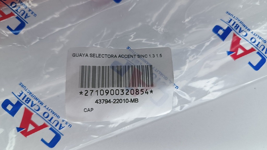 GUAYA SELECTORA ACCENT SINC 1.3 1.5 - Vista 6