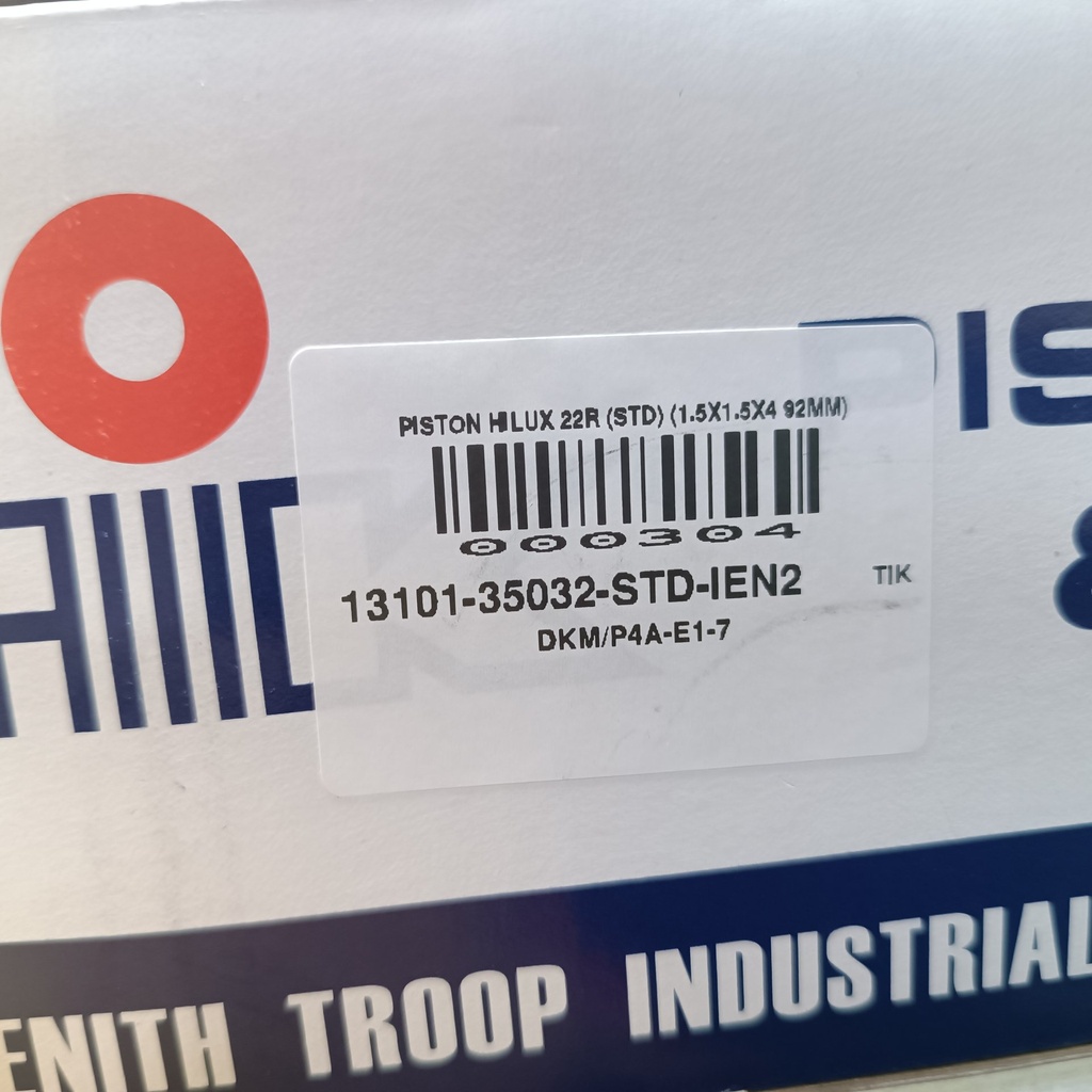 PISTON HILUX 22R (STD) (1.5X1.5X4 92MM) - Vista 5