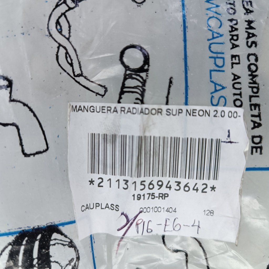 MANGUERA RADIADOR SUP NEON 2.0 00- - Vista 6