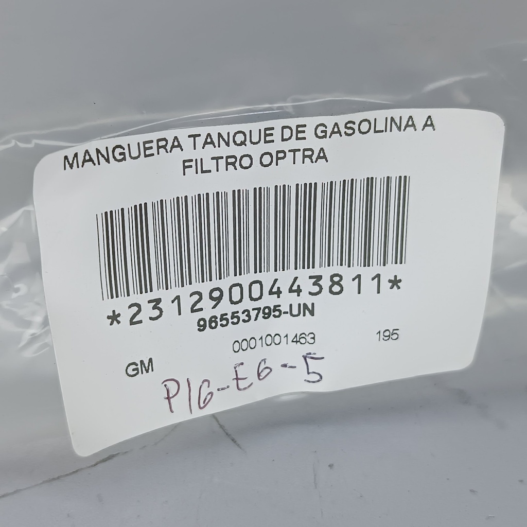 MANGUERA TANQUE DE GASOLINA A FILTRO OPTRA - Vista 8