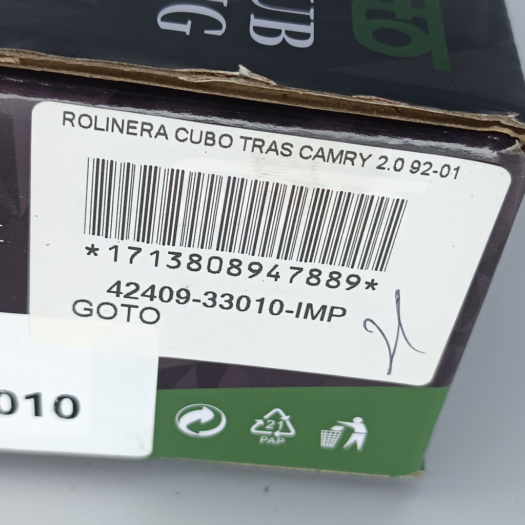 ROLINERA CUBO TRAS CAMRY 2.0 2.2 92-01 - Vista 6