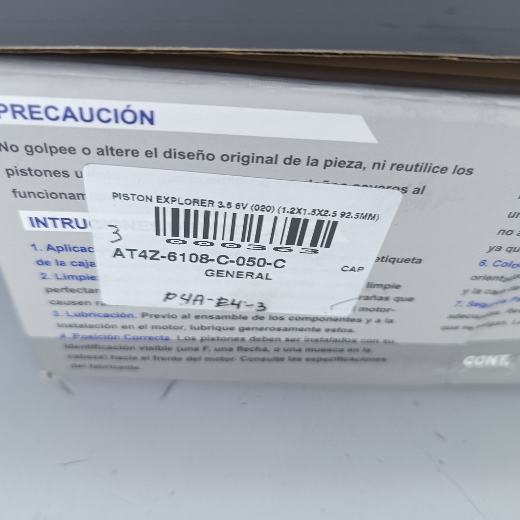 PISTON EXPLORER 3.5 6V (020) (1.2X1.5X2.5 92.5MM) - Vista 9