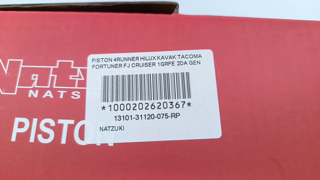 PISTON 4RUNNER HILUX KAVAK TACOMA FORTUNER FJ CRUISER 1GRFE 2DA GEN (030) (1.2X1.2X2 94MM) - Vista 5