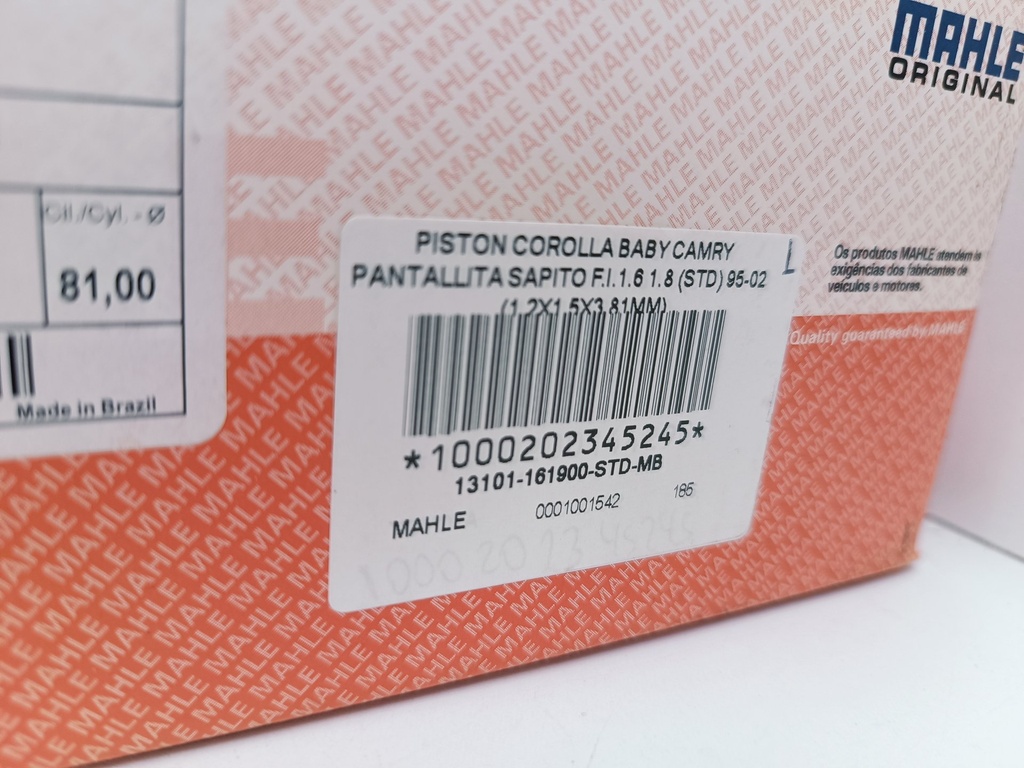 PISTON COROLLA BABY CAMRY PANTALLITA SAPITO F.I.1.6 1.8 (STD) 95-02 (1.2X1.5X3 81MM) - Vista 3