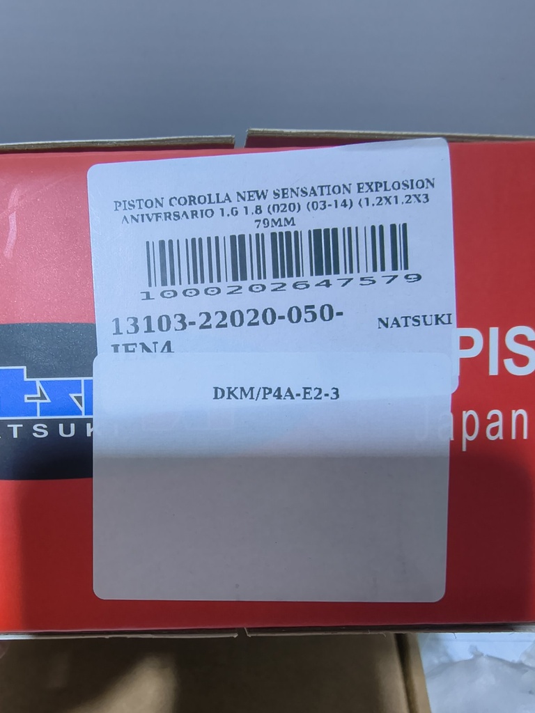 PISTON COROLLA NEW SENSATION EXPLOSION ANIVERSARIO 1.6 1.8 (020) (03-14) (1.2X1.2X3 79MM) - Vista 1