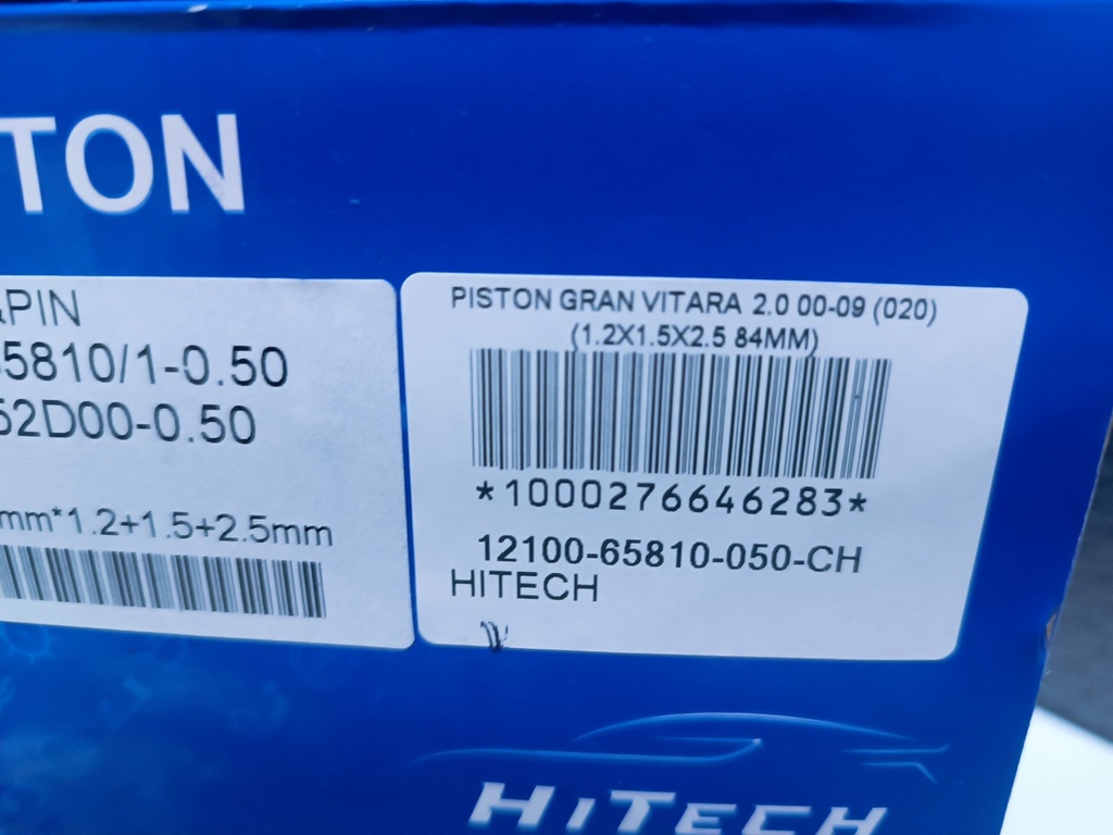 PISTON GRAN VITARA 2.0 00-09 (020) (1.2X1.5X2.5 84MM) - Vista 5
