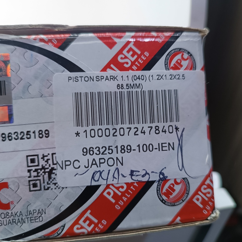 PISTON SPARK 1.1 (040) (1.2X1.2X2.5 68.5MM) - Vista 10