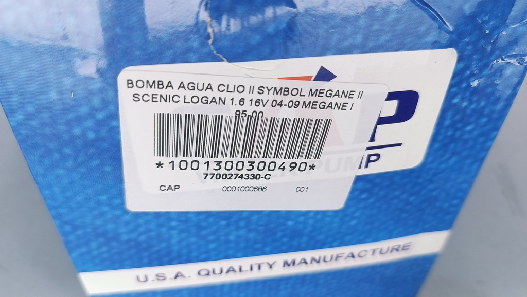 BOMBA AGUA CLIO II SYMBOL MEGANE II SCENIC LOGAN 1.6 16V 04-09 MEGANE I 95-00 - Vista 4